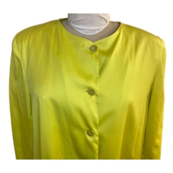 Basile Italy Two Piece Shorts Suit Neon Green Euro Sz 44 (US L)Jacket & Shorts - Picture 13 of 16